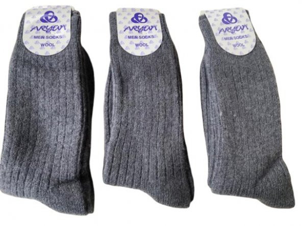 Bora Yün Çorap Doğal Yün Dikişsiz Kışlık Yün Çorap Aryün 6 Çift 4044 Ary - 4