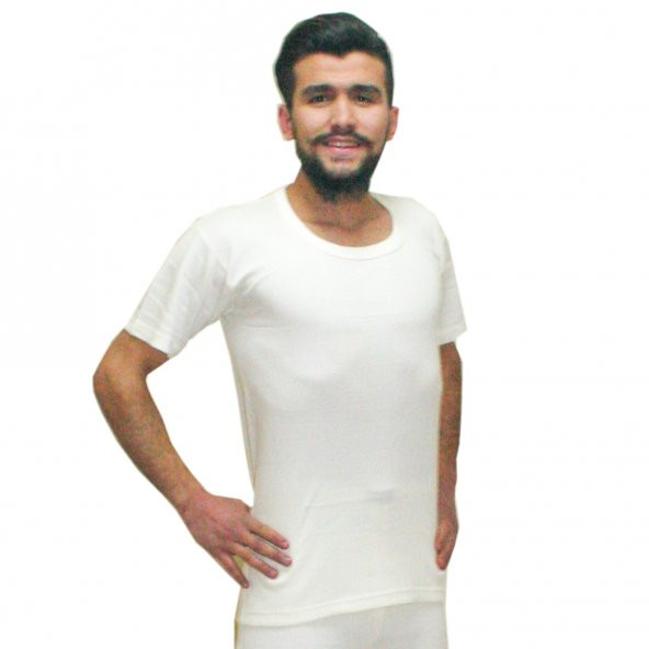 Angora Tavşan Yünü Termal Kısa Kol Bora Angorra