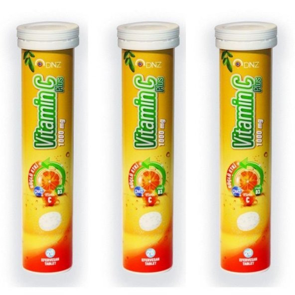 Dnz Vitamin C Plus 1000mg 20 Efervesan Tablet 3 Adet