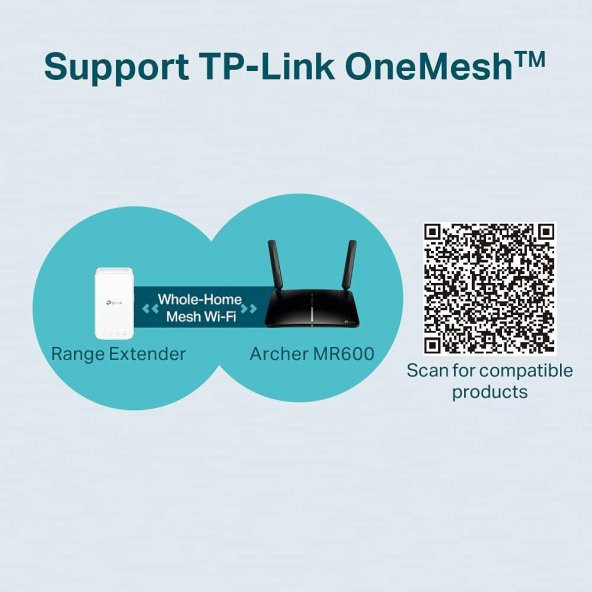 TP-Link Archer MR600, 4G+ Cat6 AC1200 Mbps Wireless Dual-Band Gigabit Router - 8