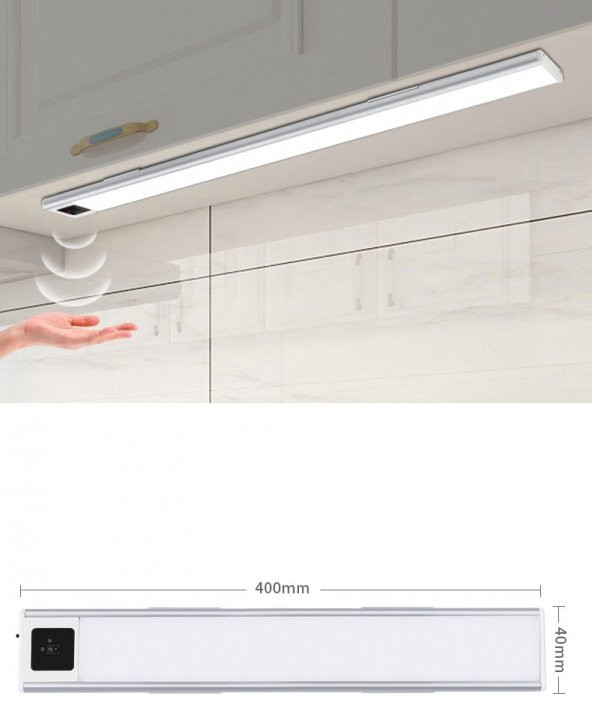 YeniTech-Şarjlı Mutfak Banyo Makyaj Sensörlü Led Işık Lambası