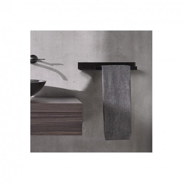 Dekoratif Metal Siyah Havluluk Sabunluk Havlu Askısı Sıvı Sabunluk - 5