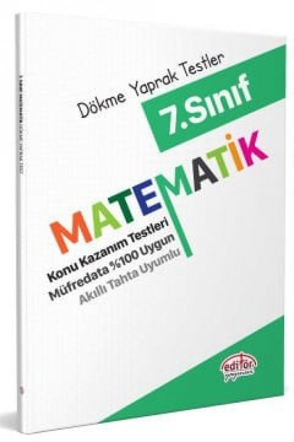 7.Sınıf Matematik Dökme Yaprak Test - Editör Yayınevi