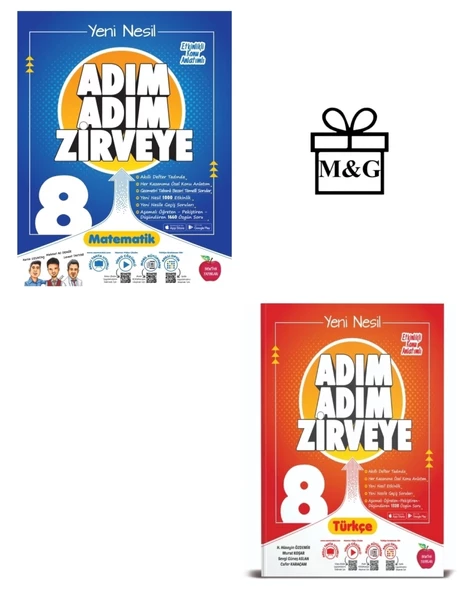 8.Sınıf Adım Adım Matematik Ve Türkçe Konu Anlatımlı