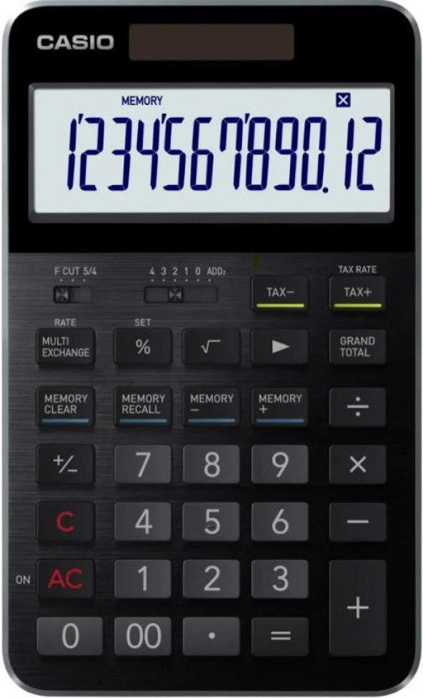 Casio S100X-BK-DJ Profesyonel 12 Hane Masa Üstü Hesap Makinesi - 1