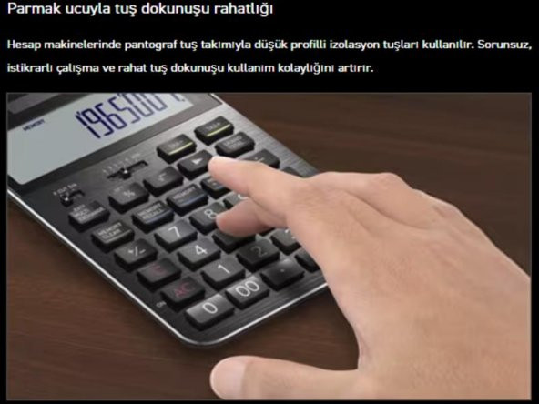 Casio S100X-BK-DJ Profesyonel 12 Hane Masa Üstü Hesap Makinesi - 7