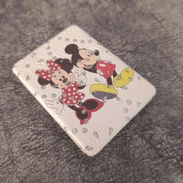 Cep Ayna Makyaj Çanta Seyehat Taşınabilir Mickey Minnie Mouse Ayna Kozmetik Büyüteç Kompakt ürün görseli