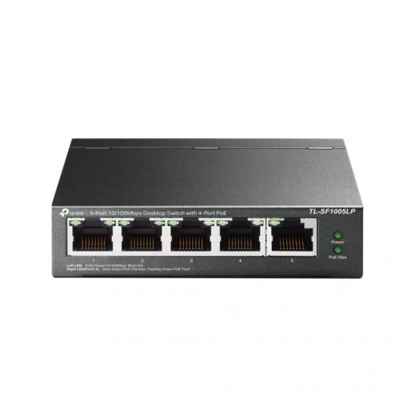 TP-Link TL-SF1005LP 5-Port 10/100 Mbps Desktop Switch with 4-Port PoE (41W)