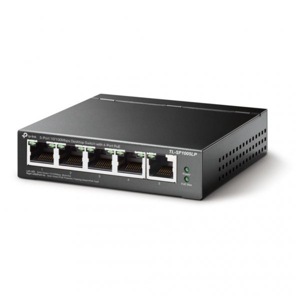 TP-Link TL-SF1005LP 5-Port 10/100 Mbps Desktop Switch with 4-Port PoE (41W) - 3
