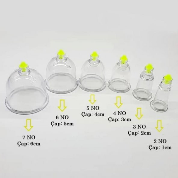 Hacamat & Masaj Kupası No:3 Silikon Tıpalı 100 adet - 2
