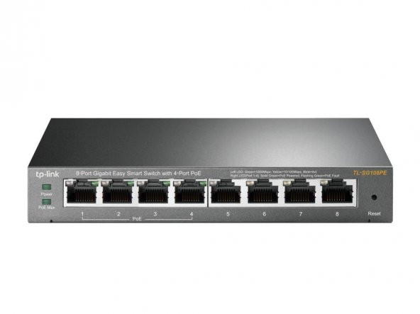 TP-Link TL-SG108PE 8 Port 4-Port PoE Gigabit Easy Smart Switch - 4