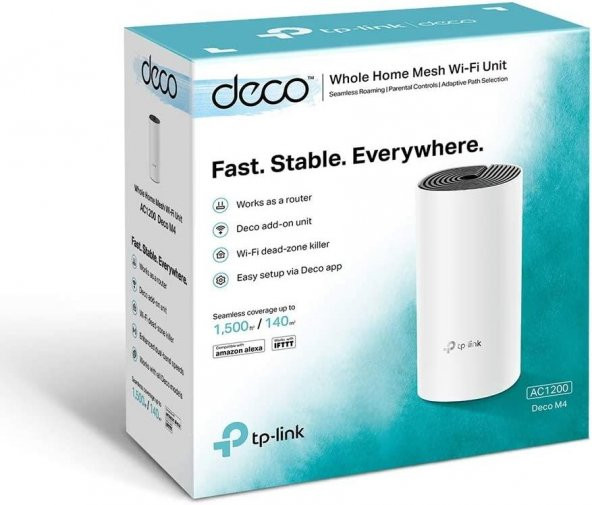 TP-Link Deco M4 AC 1200 Mesh Tüm Ev Wi-Fi Sistemi ( Tekli ) - Resim 5