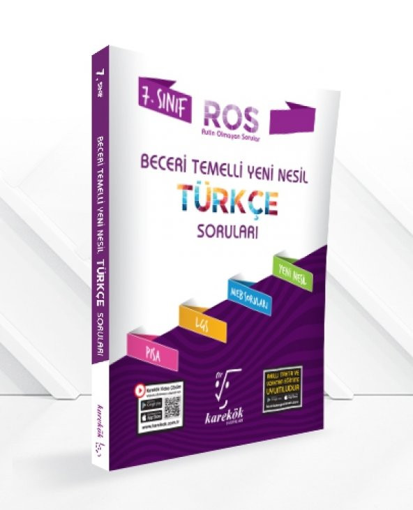 7.Sınıf Yeni Nesil Beceri Temelli Türkçe Soruları (Ros) - Karekök Yayınları