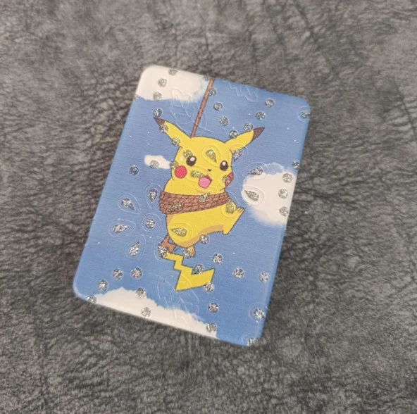 Cep Ayna Pokemeon Pikachua Makyaj Çanta Seyahat Taşınabilir Ayna Kozmetik Büyüteç Kompakt