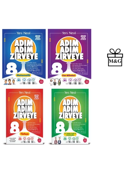 8.Sınıf Adım Adım Matematik Fen Bilimleri Türkçe Ve TC.İnkılap Tarihi Ve Atatürkçülük Konu Anlatımlı