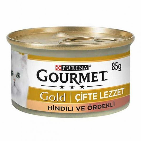 Gourmet Gold Ördek ve Hindili Yetişkin Kedi Konservesi 85 gr
