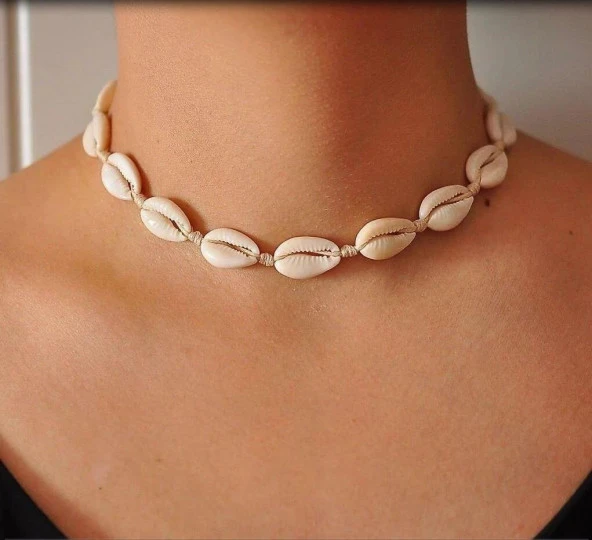 Kolye Bileklik Set Plaj Deniz Kabuklu Ayarlanabilir Arkadaş Doğum Günü - 2