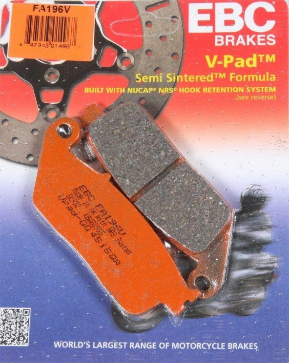 Ebc Fa196V 2001-2007 Honda VT 750 DC Black Widow Uyumlu Ön Fren Balatası Yarı Sinterli Balata
