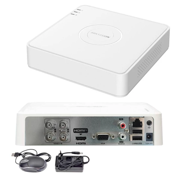 HIKVISION DS-7104HGHI-K1 Ahd Dvr Kayıt Cihazı 4 Kanal 2mp Hibrit
