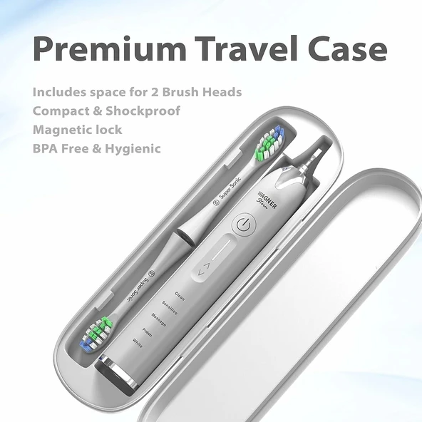 Wagner Stern Basınç Sensörlü Ultrasonik Beyazlatıcı Diş Fırçası - Beyaz - 4