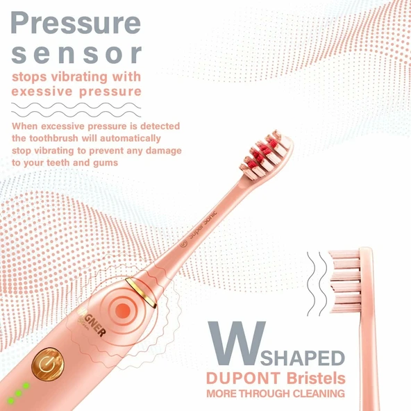 Wagner Stern WHITEN+ Sürümü. Akıllı Elektrikli Diş Fırçası - Orkide Pembe - 3