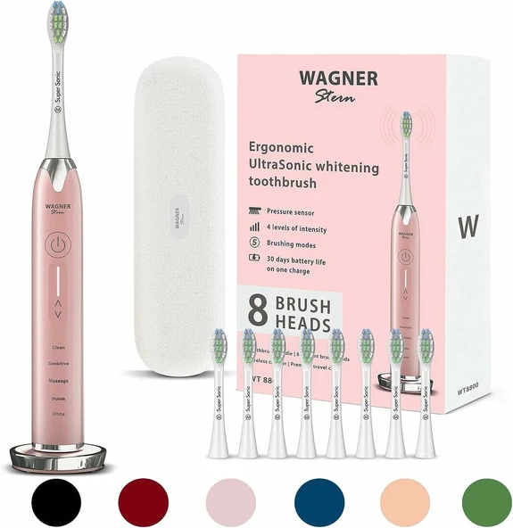 Wagner Stern Basınç Sensörlü Ultrasonik Beyazlatıcı Diş Fırçası - Rose Gold