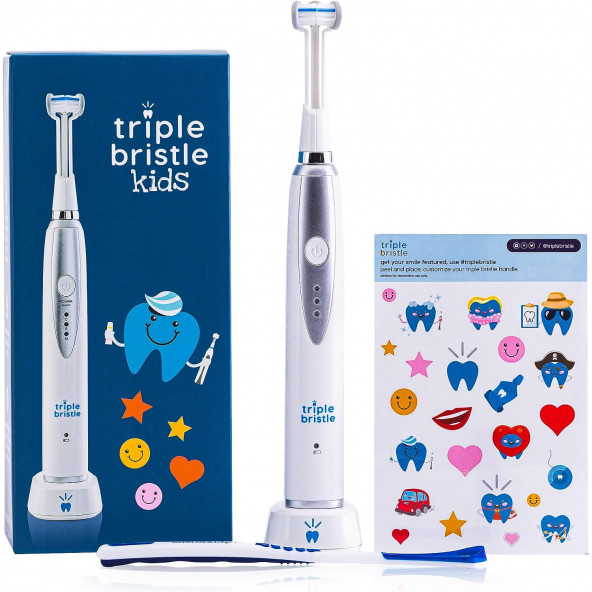 Triple Bristle Çocuk Sonic Diş Fırçası - Diş ve Diş Etlerini Temizlemek İçin - 1 Adet