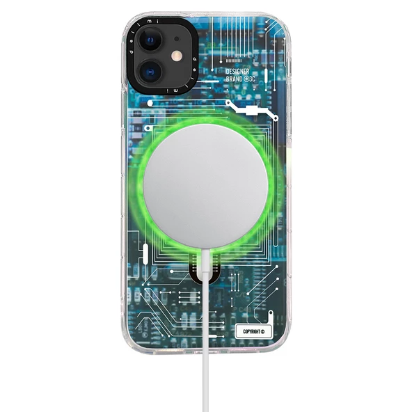 iPhone 11 Kılıf Magsafe Özellikli Infinity Desenli Silikon Kapak - 9
