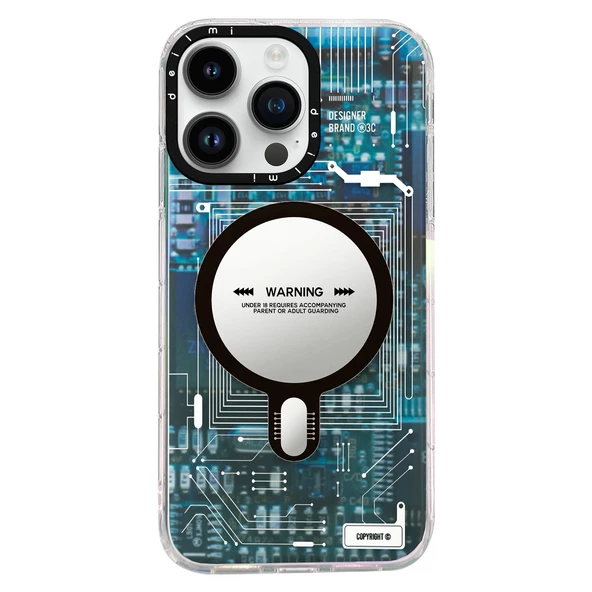 iPhone 14 Pro Kılıf Magsafe Özellikli Infinity Desenli Silikon Kapak - 3