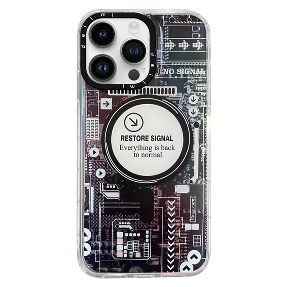 iPhone 14 Pro Kılıf Magsafe Özellikli Infinity Desenli Silikon Kapak - 4