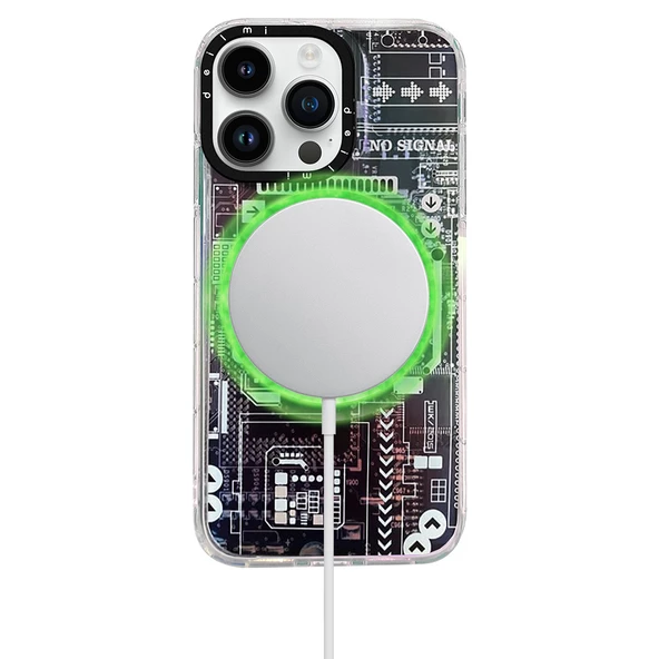 iPhone 14 Pro Kılıf Magsafe Özellikli Infinity Desenli Silikon Kapak - 11