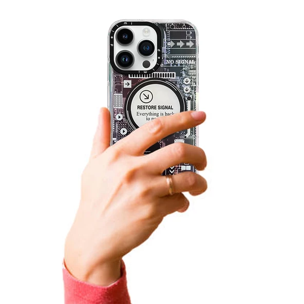iPhone 14 Pro Kılıf Magsafe Özellikli Infinity Desenli Silikon Kapak - 10