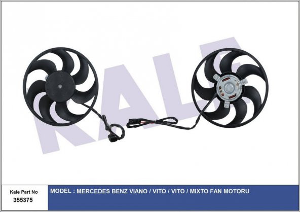 KALE FAN MOTORU MERCEDESVIANO-VITO-VITO-MIXTO FAN MOTOR