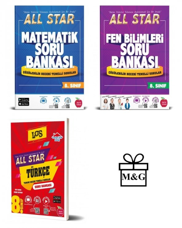 8.Sınıf All Star Matematik Fen Bilimleri Ve Türkçe Soru Bankası - 1