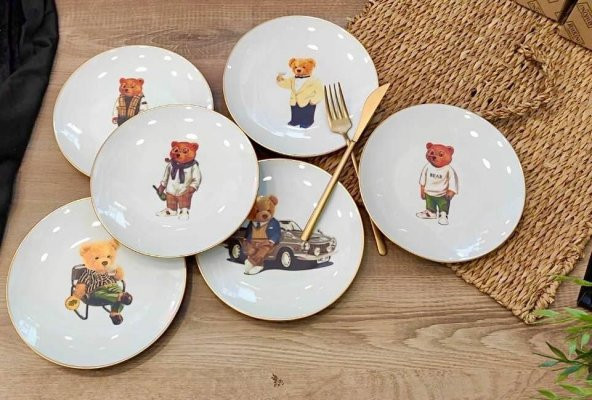 Roy King Bear 6 lı Pasta Tabak 20 cm