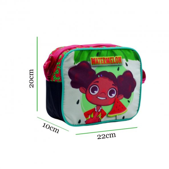 Sentor 3 Bölmeli İlkokul Okul Sırt Çantası Ve Beslenme Çantası Watermelon Siyah - 4