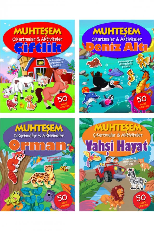 Muhteşem Çıkartmalar Ve Aktiviteler Serisi 4 Kitap / 3+ Yaş - Okul Öncesi/çıkartma-etkinlik