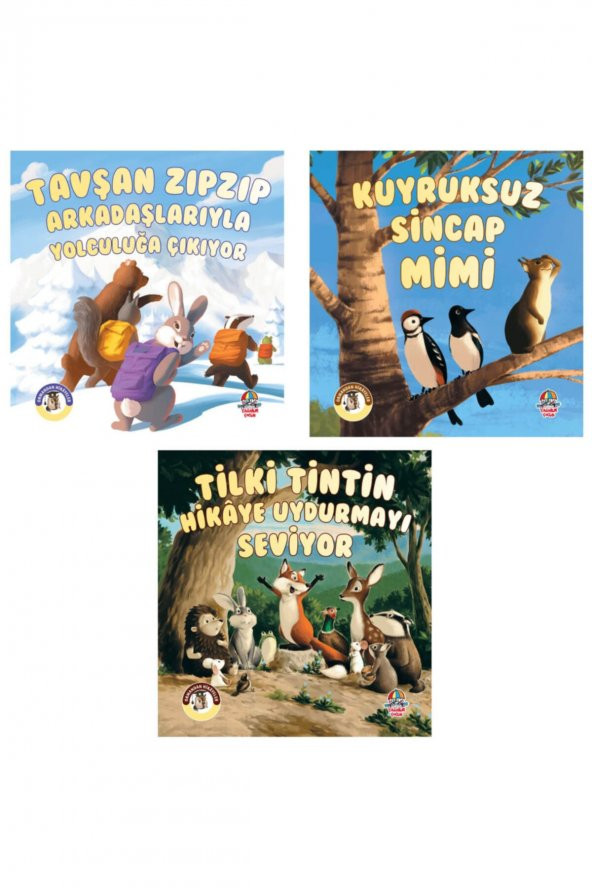 Ormandan Hikayeler Serisi -kuyruksuz Sincap Mimi + Tavşan Zıpzıp + Tilki Tintin Hikaye 3 Kitap - 1