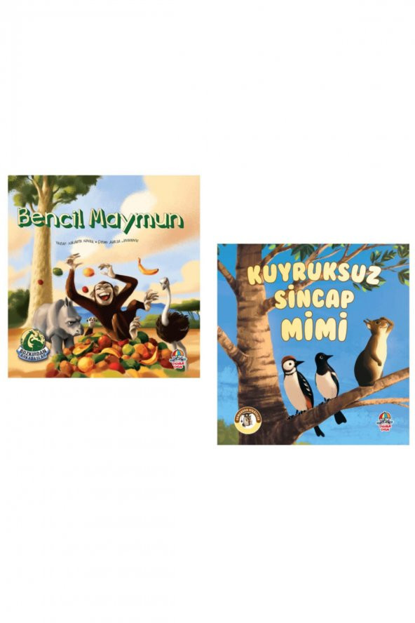 Bencil Maymun + Kuyruksuz Sincap Mimi Hikaye Kitabı – Öykü 6 + Yaş Set 2 Kitap - 1