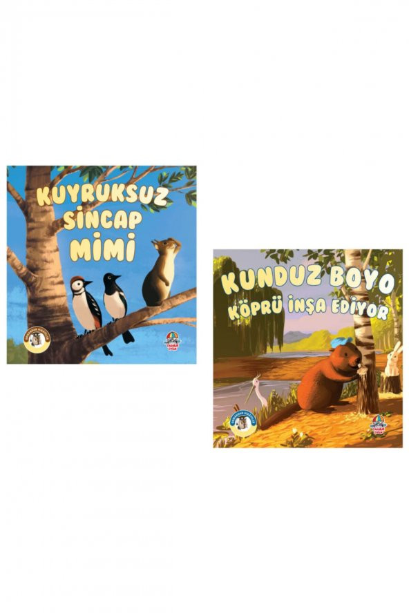 Ormandan Hikayeler Serisi -kuyruksuz Sincap Mimi + Kunduz Boyo Set
