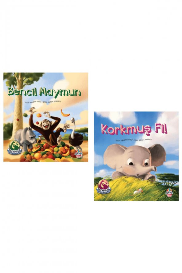 Bozkırdan Arkadaşlar Serisi Bencil Maymun + Korkmuş Fil Set