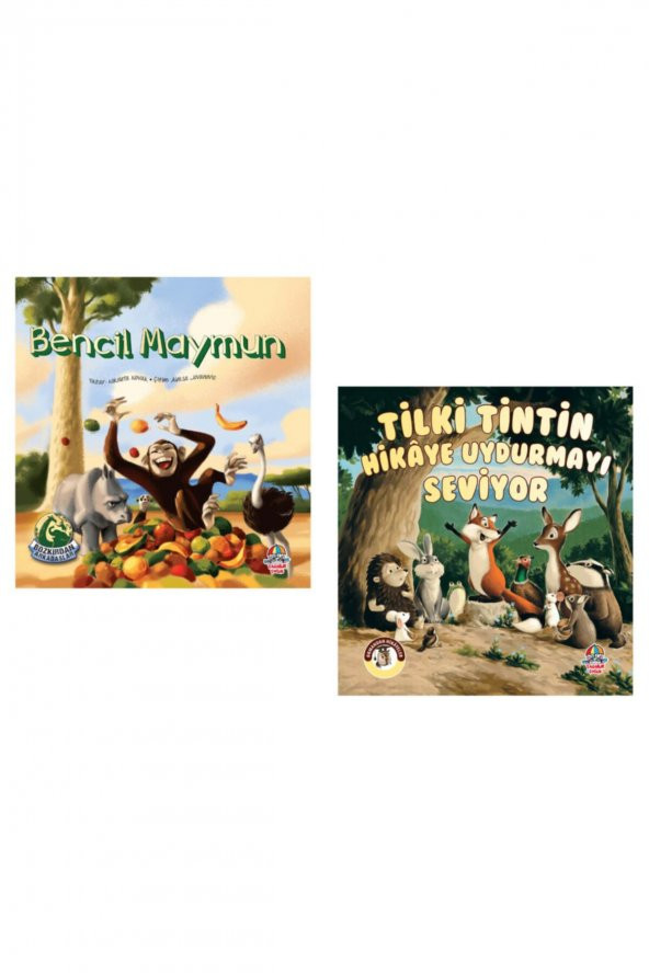 Bencil Maymun + Tilki Tintin Hikaye Uydurmayı Seviyor Hikaye Kitabı – Öykü 6 + Yaş Set 2 Kitap