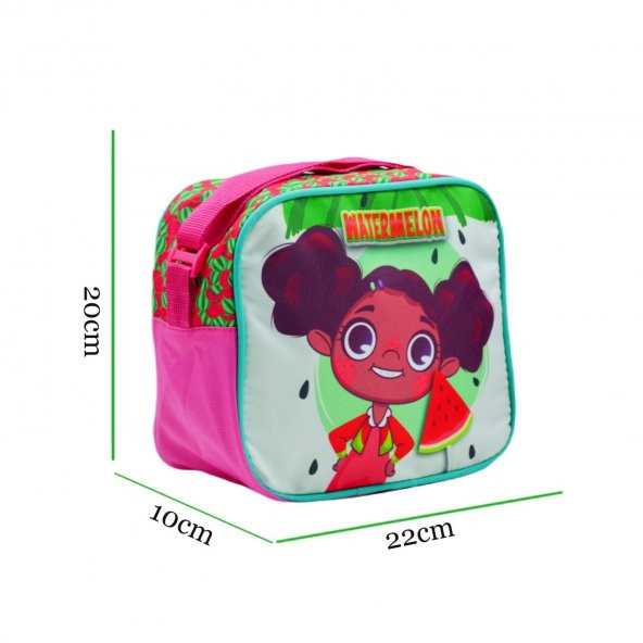 Sentor 3 Bölmeli İlkokul Okul Sırt Çantası Ve Beslenme Çantası Watermelon Pembe - Resim 4
