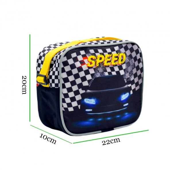 Sentor 3 Bölmeli İlkokul Okul Sırt Çantası Ve Beslenme Çantası Speed Sarı - 4