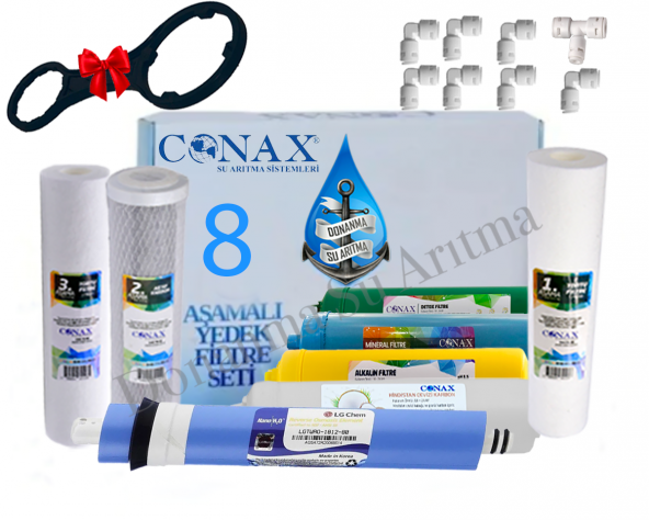 Conax Açık Kasa 8 li Filtre Seti  LG Membranlı