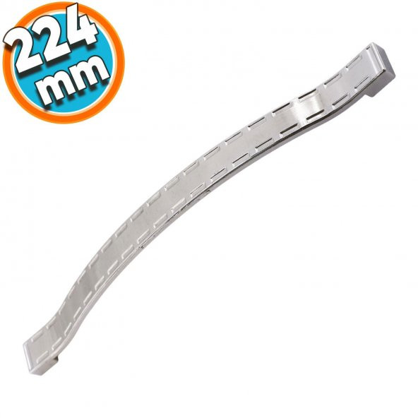 Mobilya Banyo Mutfak Dolabı Çekmece Kapı Dolap Kapak Kulpu Metal Kulbu Krom 224 mm Kulp