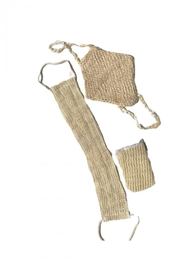 Uzun Sisal Lif Sisal El Lif Kendir Lif Bora Lif 3 Adet Set Duş ürün görseli