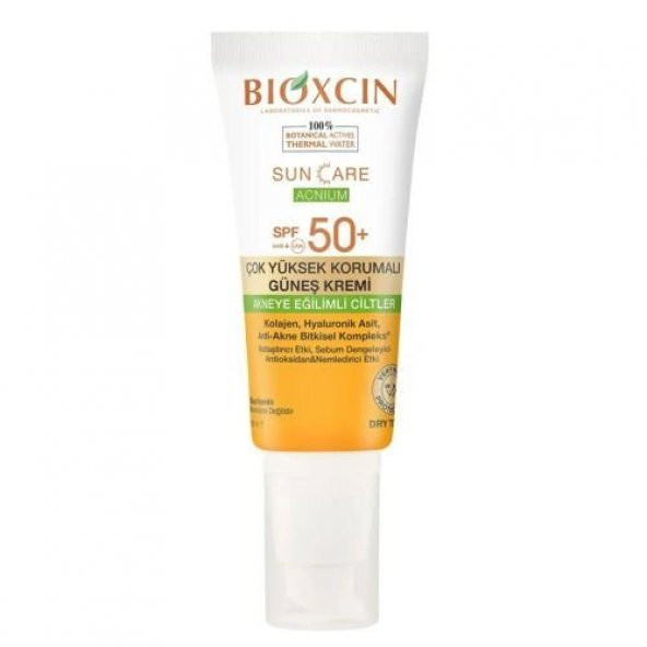 Bioxcin Sun Care Acnium( Akneye Eğilimli Ciltler İçin) Krem SPF50 50 ml