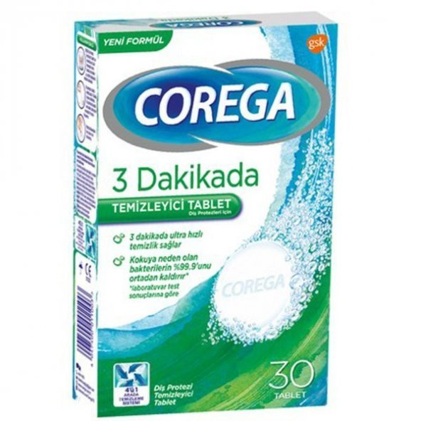 Corega Diş Protezi Temizleyici 30 Tablet