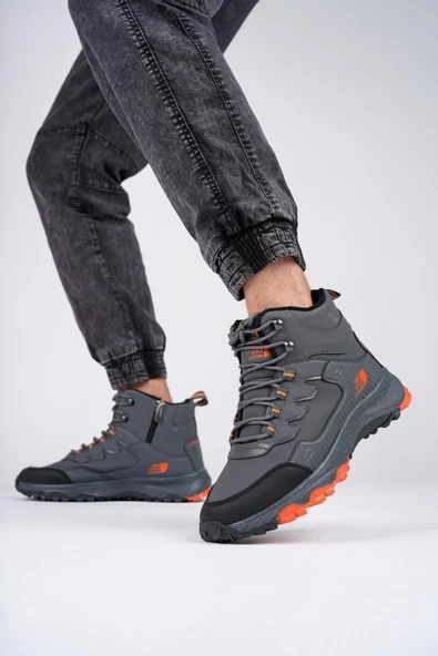 Muggo Alaska Unisex Garantili Trekking Outdoor Bağcıklı Yandan Fermuarlı Kışlık Bot - 5
